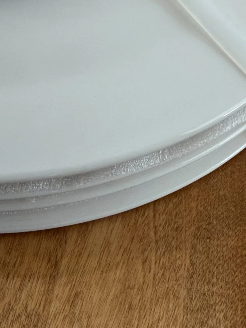 Maison Neuve Ceramic Dinner Plate White Bead and Band Rim 10.8